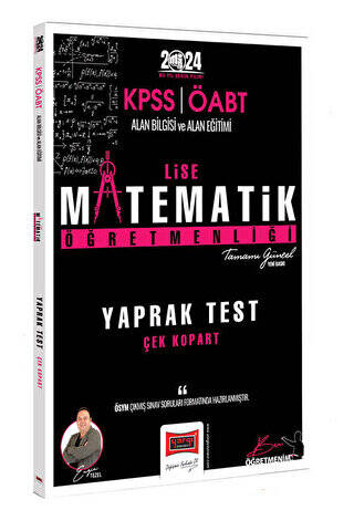 2024 ÖABT Lise Matematik Öğretmenliği Yaprak Test - 1