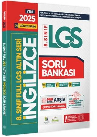 2025 8. Sınıf Full LGS Altın Seri İngilizce MEB Çıkmış Soru Bankası Modüler Seti PDF-Video Çözümlü - 1