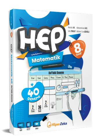 2025 8. Sınıf Haftalık HEP Matematik 40 Deneme - 1