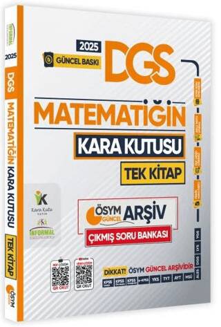 2025 DGS Kara Kutu Matematik Tek Kitap ÖSYM Arşiv Çıkmış Soru Bankası Konu Özetli Video-PDF Çözümlü - 1