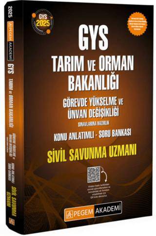 2025 GYS Tarım ve Orman Bakanlığı Görevde Yükselme Sınavlarına Hazırlık Konu Anlatımlı Soru Bankası - Sivil Savunma Uzmanı - 1