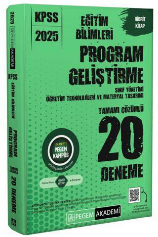 2025 KPSS Eğitim Bilimleri Program Geliştirme Tamamı Çözümlü 20 Deneme - 1