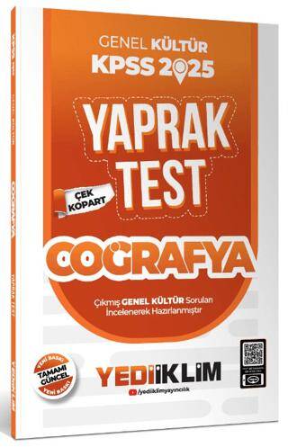 2025 KPSS Genel Kültür Coğrafya Çek Kopart Yaprak Test - 1