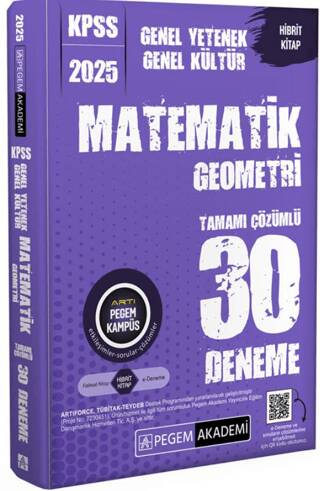 2025 KPSS Genel Yetenek Genel Kültür Matematik-Geometri Tamamı Çözümlü 30 Deneme - 1