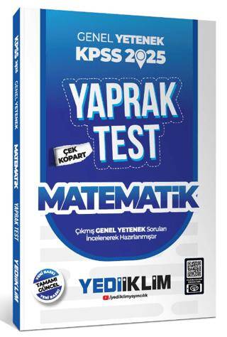 2025 KPSS Genel Yetenek Matematik Çek Kopart Yaprak Test - 1