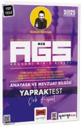 2025 MEB-AGS Anayasa ve Mevzuat Bilgisi Çek Kopart Yaprak Test - 1