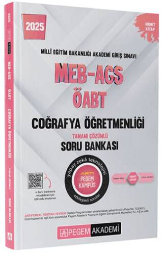 2025 MEB-AGS-ÖABT Coğrafya Öğretmenliği Tamamı Çözümlü Soru Bankası - 1