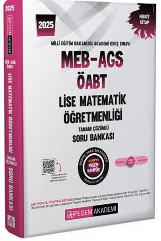 2025 MEB-AGS-ÖABT Lise Matematik Öğretmenliği Tamamı Çözümlü Soru Bankası - 1