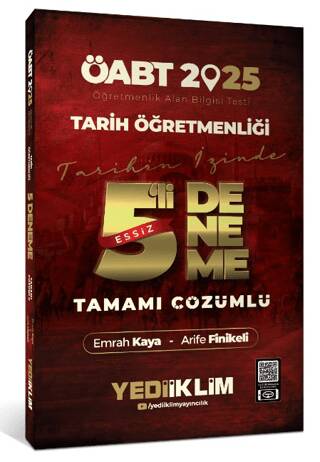 2025 ÖABT Tarih Öğretmenliği Tamamı Çözümlü Eşsiz 5 Deneme - 1