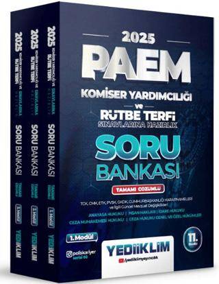 2025 PAEM Komiser Yardımcılığı ve Rütbe Terfi Sınavlarına Hazırlık Modüler Set Tamamı Çözümlü Soru Bankası 3 Modül - 1