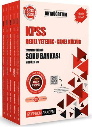 2026 KPSS Genel Yetenek Genel Kültür Ortaöğretim Tamamı Çözümlü Soru Bankası Modüler Set 5 Kitap - 1