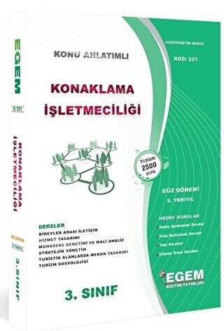 3. Sınıf 5. Yarıyıl Konaklama İşletmeciliği Konu Anlatımlı Soru Bankası Kod 321 - 1