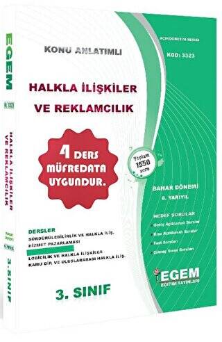 3. Sınıf 6. Yarıyıl Konu Anlatımlı Halkla İlişkiler ve Reklamcılık - Kod 3323 - 1