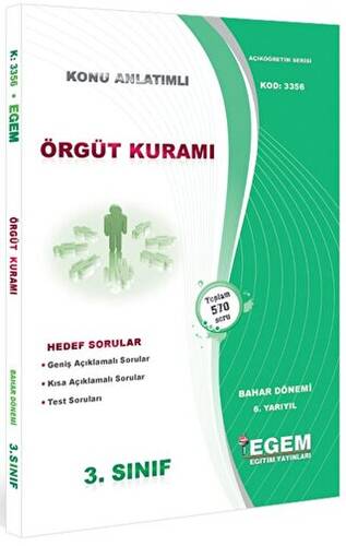 3. Sınıf 6. Yarıyıl Konu Anlatımlı Örgüt Kuramı - Kod 3356 - 1