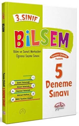 3. Sınıf Bilsem Çözümlü 5 Deneme Sınavı - - 1