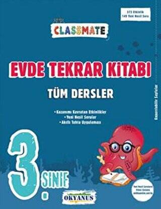 3. Sınıf Classmate Tüm Dersler Evde Tekrar Kitabı - 1