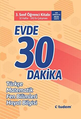 3. Sınıf Evde 30 Dakika Öğrenci Kitabı - 1