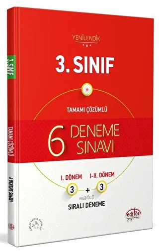 3. Sınıf Tamamı Çözümlü 6 Deneme Sınavı Fasiküllü - 1