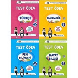 3. Sınıf Test Ödev Kitapları - Türkçe Matematik Fen Bilimleri Hayat Bilgisi - 1