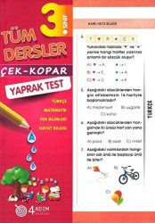 3. Sınıf Tüm Dersler Çek-Kopar Yaprak Test - 1