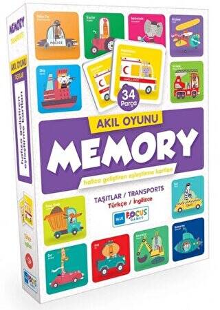 34 Parça Memory Taşıtlar Akıl Oyunu - 1