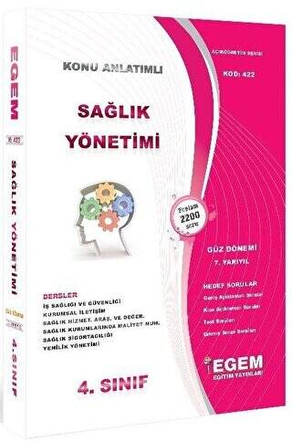 4. Sınıf 7. Yarıyıl Sağlık Yönetimi Konu Anlatımlı Soru Bankası Kod 422 - 1