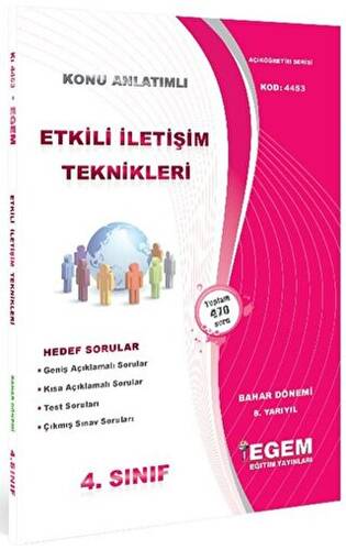 4. Sınıf 8. Yarıyıl Konu Anlatımlı Etkili İletişim Teknikleri - Kod 4453 - 1