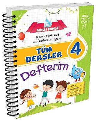 4. Sınıf Akıllı Damla Tüm Dersler Defterim - 1