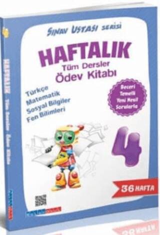 4. Sınıf Tüm Dersler Haftalık Sınav Ustası Ödev Kitabı - 1