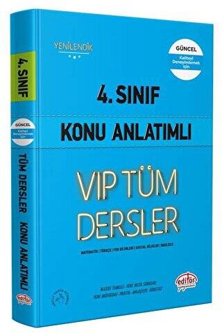 4. Sınıf VIP Tüm Dersler Konu Anlatımlı Mavi Kitap - 1