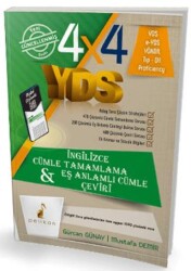 4x4 YDS Seti 1. Kitap Cümle Tamamlama, Çeviri ve Eş Anlamlı Cümle - 1