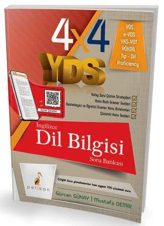 4x4 YDS Seti 4. Kitap İngilizce Dil Bilgisi Tamamı Çözümlü Soru Bankası - 1