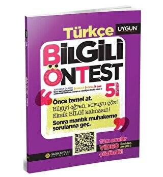 5. Sınıf Bilgili Ön Test Türkçe - 1