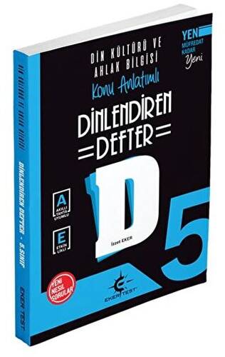 5. Sınıf Din Kültürü ve Ahlak Bilgisi Dinlendiren Defter - 1