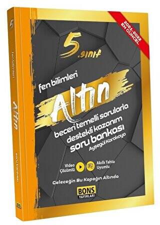 5. Sınıf Fen Bilimleri Altın Kazanım Destekli Soru Bankası - 1