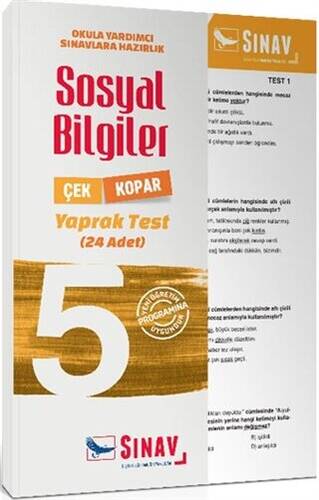 5. Sınıf Sosyal Bilgiler Çek Kopar Yaprak Test - 1