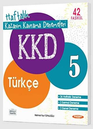 5. Sınıf Türkçe KKD 42 Fasikül Haftalık Kazanım Denemeleri - 1