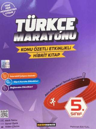 5. Sınıf Türkçe Maratonu Konu Özetli - Etkinlikli Kitap - 1