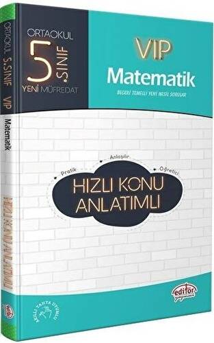 5. Sınıf VIP Matematik Hızlı Konu Anlatımlı - 1