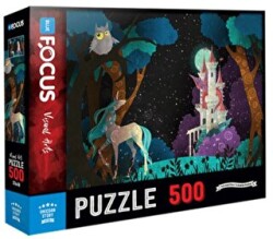 500 Parça Puzzle - Unicorn Story Tek Boynuzlu At Hikayesi Blue Focus - 1