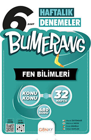 6. Sınıf Bumerang 32 Haftalık Fen Bilimleri Denemeleri - 1