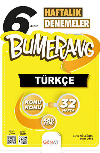 6. Sınıf Bumerang 32 Haftalık Türkçe Denemeleri - 1