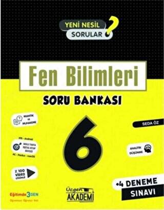 6. Sınıf Fen Bilimleri Soru Bankası Ve 4 Deneme Sınavı - 1