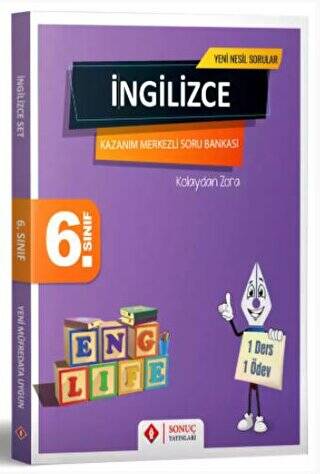 6. Sınıf İngilizce Kazanım Merkezli Soru Bankası Seti - 1