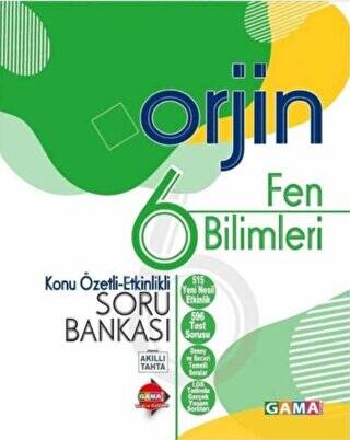 6. Sınıf Orjin Fen Bilimleri Konu Özetli Etkinlikli Soru Bankası - 1