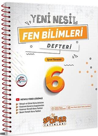 6. Sınıf Spoiler Yeni Nesil Fen Bilimleri Defteri - 1