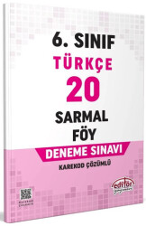 6. Sınıf Türkçe 20 Sarmal Föy Deneme Sınavı - 1