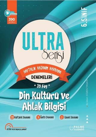 6. Sınıf Ultra Serisi Din Kültürü ve Ahlak Bilgisi Denemeleri 39 Föy - 1