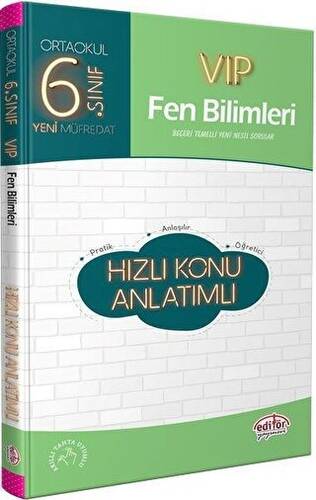 6. Sınıf VIP Fen Bilimleri Hızlı Konu Anlatımlı - 1