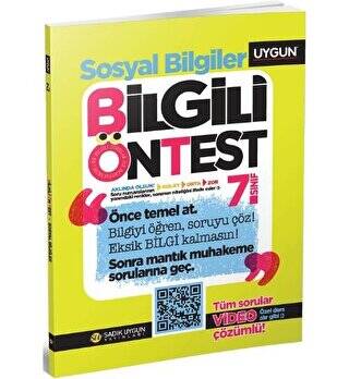 7. Sınıf Bilgili Ön Test Sosyal Bilgiler - 1